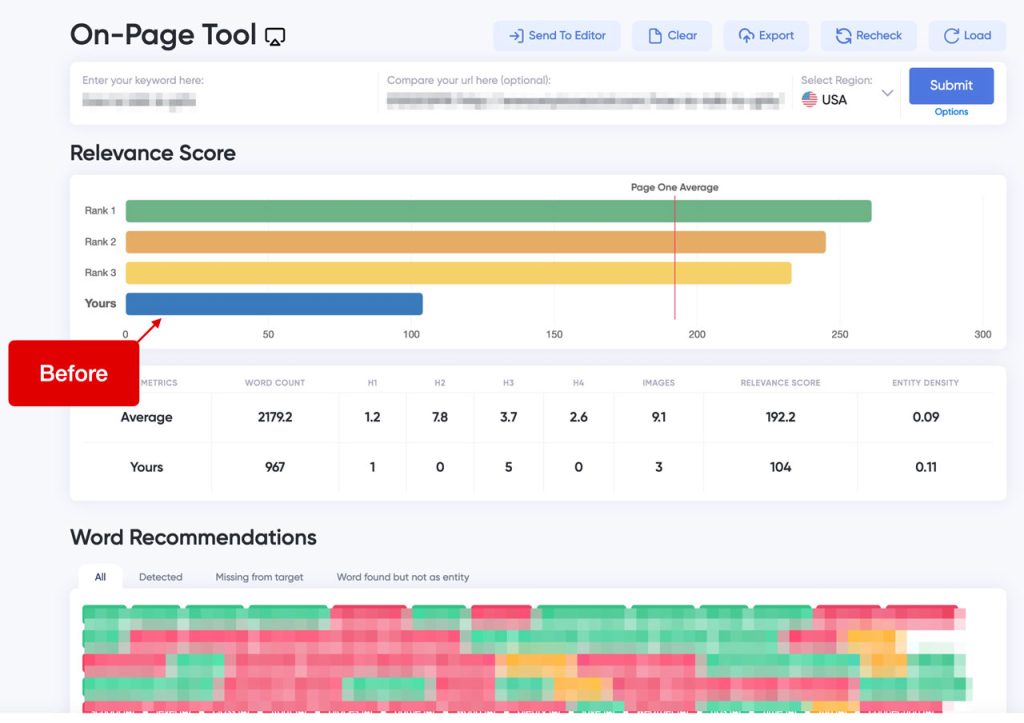 seo ranking case study before