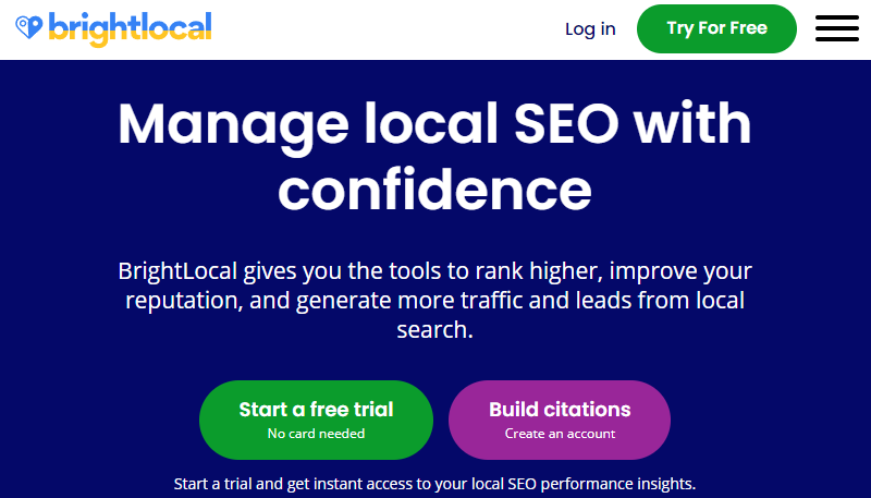 brightlocal frontpage