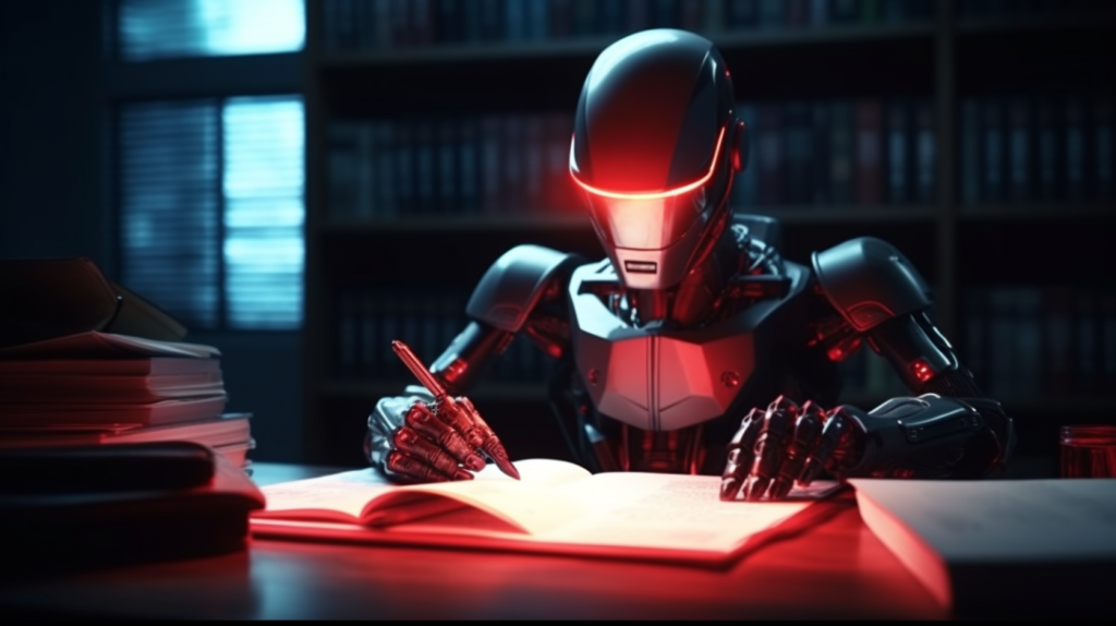 robot writing